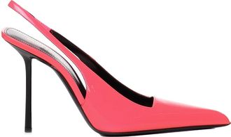 Saint Laurent Koraalkleurige lakleren muiltjes met hak - Dames - Muiltjes - Roze - 38 EU - Leer - Schoenen