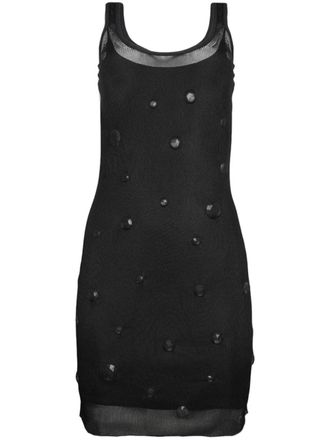 Alexander Wang crystal-embellished tank minidress - Black