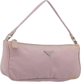 Prada Pre-owned Accessory Pouch - Dames - Vintage Schoudertas - Roze - ONE Size - Nylon - Vintage