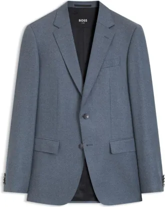 BOSS ONE Slim-fit suit jacket in melange virgin wool