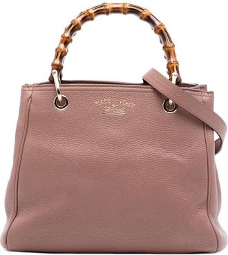 Gucci Pre-owned Gucci Small Calfskin Bamboo Shopper Satchel Ladies 3459RJDZVU7HTQ6P