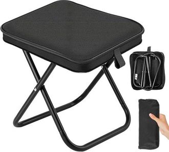 OEM Silla Plegable De Camping, Taburete Plegable Port&aacute;til, Silla De Camping, Silla Plegable, Silla De Pesca, Reposapi&eacute;s, Pesca, Senderismo, Negra