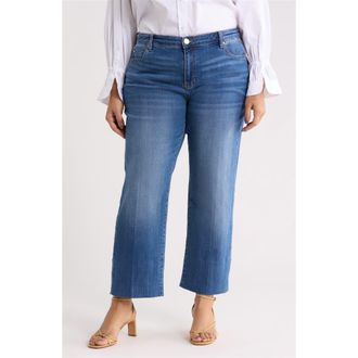 Liverpool L.A. Kennedy High Waist Crop Straight Leg Pants in Newport Beach at Nordstrom, Size 14W
