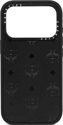 MCM x Casetify Cover per iPhone 17 Pro con monogramma - Nero
