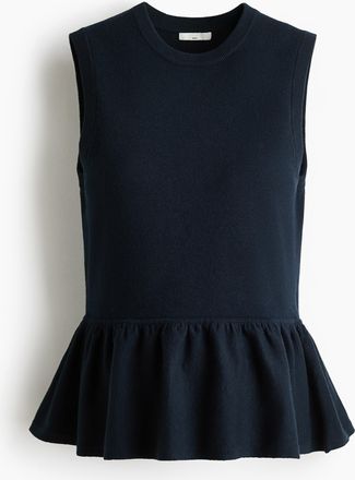 H&M MAMA Feinstricktop mit Peplum - Blue