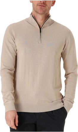 Saint Steve CAS Half Zip Sweater - Heren - Coltruien - Beige - S - Truien & Vesten