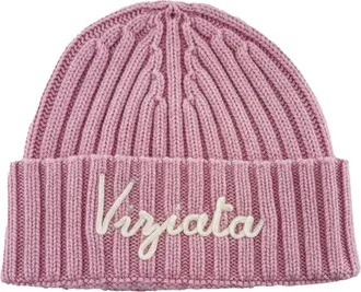 MC2 Saint Barth Viziata_23_Emb Beanie - Dames - Accessoires - Roze - Maat: S/M Zijde