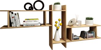 ebuy24 Ebuy24 - Colgante De Estante De Madera Vcm Estante De Ahorro De Espacio Dimensiones: Al. 80 X An. 188 X T. 20 Cm Colgante Elegante Estante De Almacena