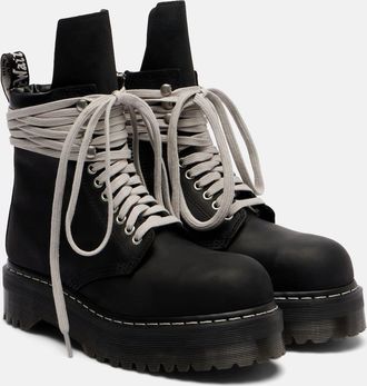 Rick Owens x Dr. Martens Quad platform leather boots