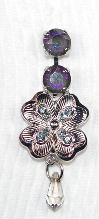 Mariana Womens Dangling Earrings In Green/ Purple