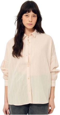 Sessun Botan losse overhemd - Dames - Overhemden - Roze - M - Overhemden