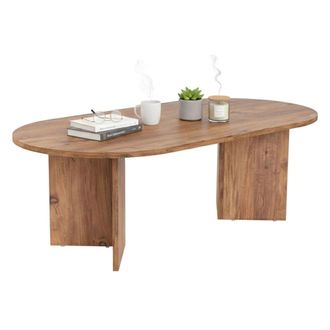 Dmora Mesa De Caf&eacute; Parrano, Mesa De Centro Baja, Revistero Para Sof&aacute;, Estante De La Sala De Estar, 119x60 H40 Cm, Pino - Dmora