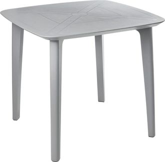 Beliani Mesa de comedor 4 personas de material sint&eacute;tico gris