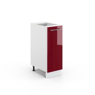Vicco Armario De Ba&ntilde;o Mediano Fame-line, Rojo Burdeos Alto Brillo, 30 X 81.6 Cm Sin Encimera Vicco