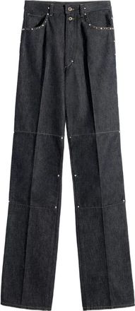 Christophe Lemaire High-waisted Studded Straight Trousers