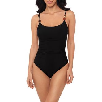 Magic Suit By Miraclesuit Moonstone Cady One-Piece Swimsuit in Black at Nordstrom Rack, Size 14