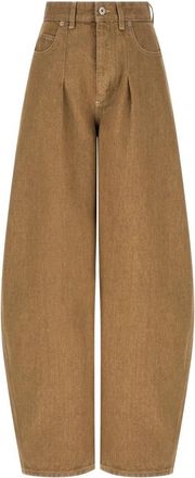 Jacquemus Ovalo de-N&icirc;mes denim broek - Dames - Loose Fit Jeans - Beige - W25 - Denim - Jeans