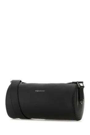 Alexander McQueen Mens Black Leather Mcqueen Roller Crossbody Bag Borse A Tracolla