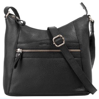 Betty Barclay Umh&auml;ngetasche BETTY BARCLAY, Damen, Gr. B/H/T: 29cm x 21cm x 10cm onesize, schwarz, Leder, Strukturmuster, Taschen Umh&auml;ngetasche, echt Leder