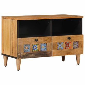 vidaXL Mueble De Tv Natural 70 X 33 X 46 Cm Madera De Mango Maciza Vidaxl