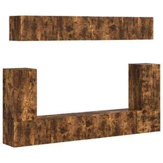 vidaXL Conjunto De Mueble De Tv 5 Pcs Roble Ahumado Vidaxl