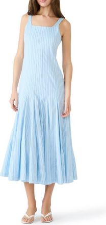Steve Madden Adira Pinstripe Sundress in Hazy Blue at Nordstrom, Size 10