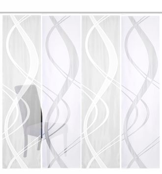 Home Wohnideen Schiebegardine »TIBASO« Paneelwagen 4 Stk. tlg. halbtransparent