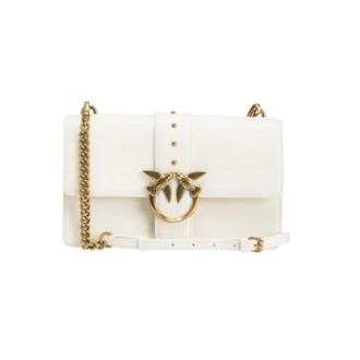 Pinko Classic Love One - Dames - Schoudertassen - Beige - ONE Size - Leer - Tassen
