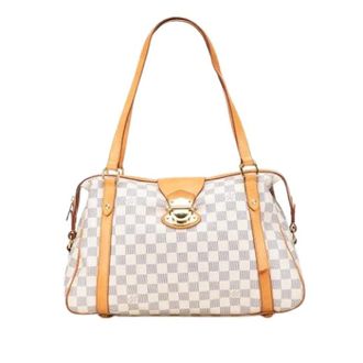 Louis Vuitton Pre-owned Shoulder Bags, female, White, Size: ONE SIZE Pre-owned Vintage Canvas Shoulder Bag