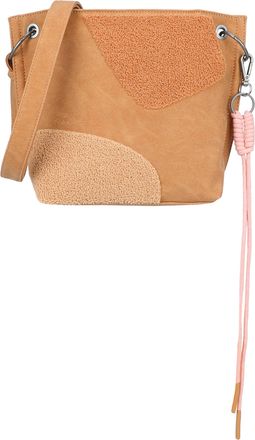 Fritzi Aus Preu&szlig;en Fritzi03 Limited Happy Flocked Shoulder Bag Faux Leather Womens Crossbody Handbag Festival City Vegan Flock-Smile Carabiner 22.5 x 20.5 x 8.5 cm - Bro