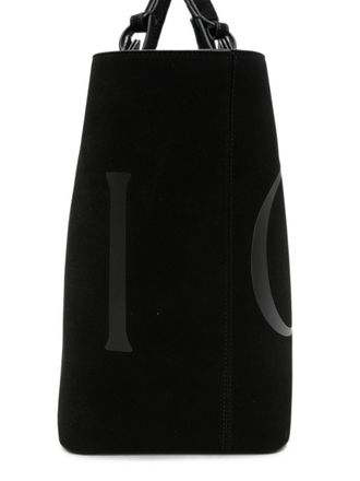 Casadei Logo-Print Suede Tote Bag - Black