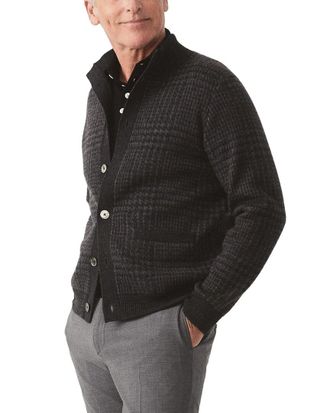 J.McLaughlin J.Mclaughlin Prince Of Wales Cashmere-Blend Cardigan