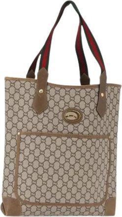 Gucci Pre-owned Plastic Tote Bag - Dames - Vintage Shopper - Beige - ONE Size - Vintage