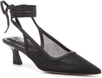 Mix No. 6 Womens Mix No. 6 Ravee Pump Black Pointed Toe Ankle Strap Kitten Heel GAL1029