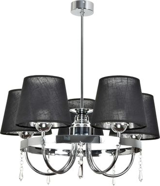 OEM L&aacute;mpara De Techo Cromada Con Pantalla Negra Diana Negro 12-420