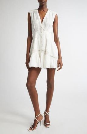 Ramy Brook Eloisa Crochet Detail Sleeveless Cotton Minidress in White at Nordstrom Rack, Size X-Large