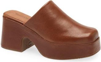 Chocolat Blu Hedia Platform Mule in Cognac Leather at Nordstrom, Size 9.5