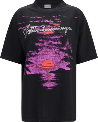 Balenciaga Womens T-Shirt Cotton Black T-Shirts & Jerseys