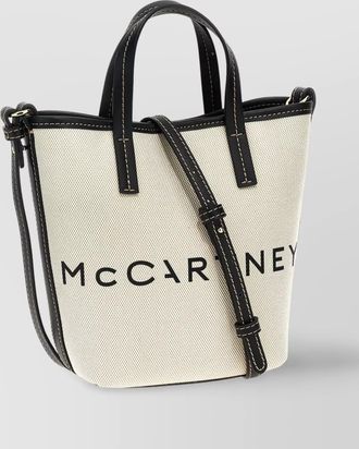Stella McCartney stella logo canvas bucket bag