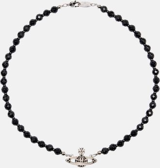 Vivienne Westwood Choker Messaline con cristalli