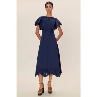 Rebecca Taylor Rachelle Dress in Maritime Blue at Nordstrom, Size 10