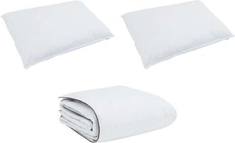 vidaXL Edred&oacute;n De Invierno Con Almohada 3 Pcs Pluma De Pato Vidaxl