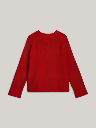Tommy Hilfiger Womens Relaxed Fit Half-Zip Sweater - Red - XL