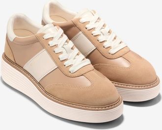 Cole Haan OriginalGrand Max Sneakers Womens Beige Platform Shoes ZOGG3631