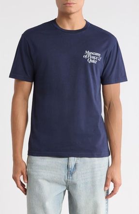 Museum of Peace and Quiet Mid Century Graphic Cotton T-Shirt in Navy at Nordstrom, Size Xx-Large
