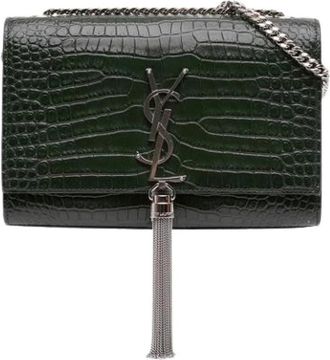 Saint Laurent Pre-owned Kate Crossbody Bag - Dames - Vintage Schoudertas - Groen - ONE Size - Leer - Vintage