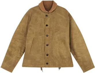 Fortela Olive Waxed Cotton Deck Jacket in Olive Green at Nordstrom, Size 52