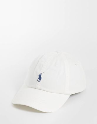 Polo Ralph Lauren Cappello con visiera color panna con logo-Bianco