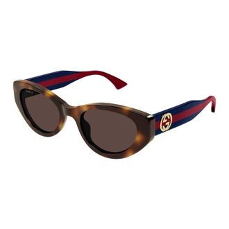 Gucci Zonnebril - Dames - Zonnebrillen - Bruin - 52 MM - Accessoires