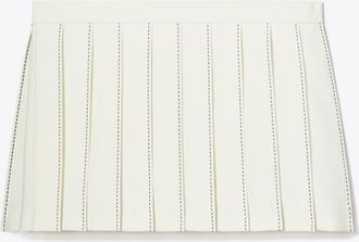 Tory Burch Womens Pick Stitch Pleated Skirt, size 10